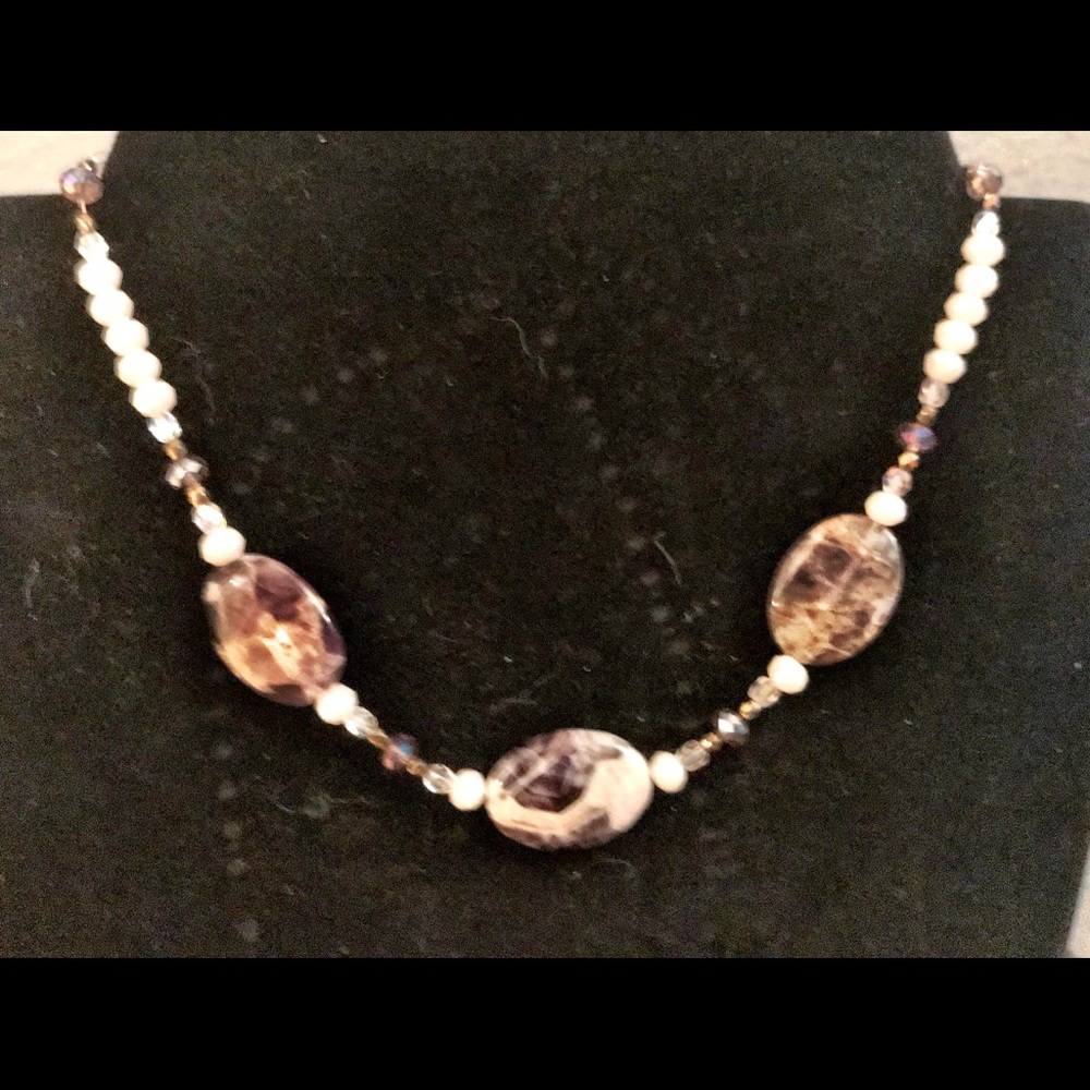Clearance! Beaded gemstone choker